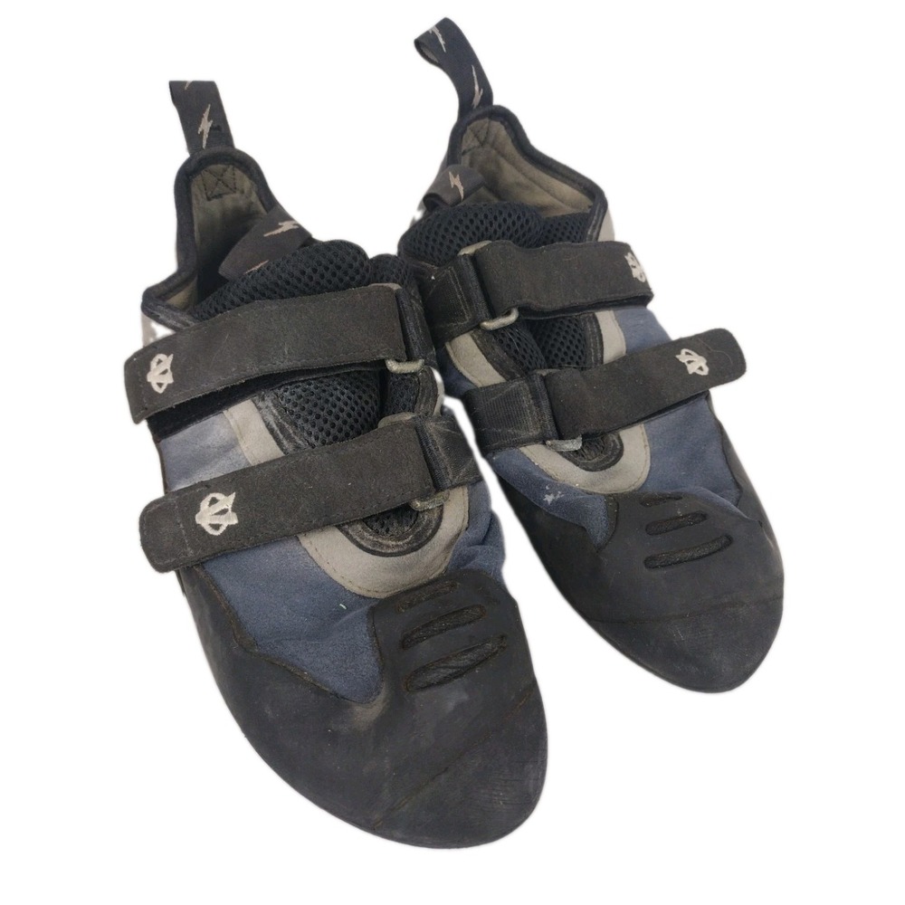 Evolv Defy Mens Rock Climbing Shoes 2 Strap Blue Grey Size US 11.5 EU 45